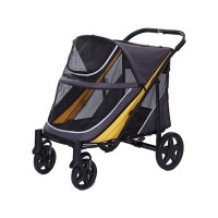 EuroDog Katlanabilir Köpek Arabası SarıGri 112x65x100 Cm