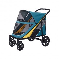 EuroDog Katlanabilir Köpek Arabası Yeşil Sarı 112x65x100 Cm