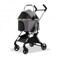 EuroDog Katlanabilir Köpek Arabası Koyu Gri 60x44x100 cm