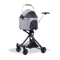 EuroDog Katlanabilir Köpek Arabası Gri 83x48,5x110 cm