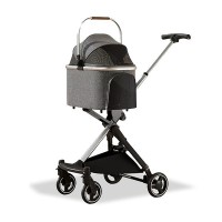 EuroDog Katlanabilir Köpek Arabası Gri 78x58x106 cm